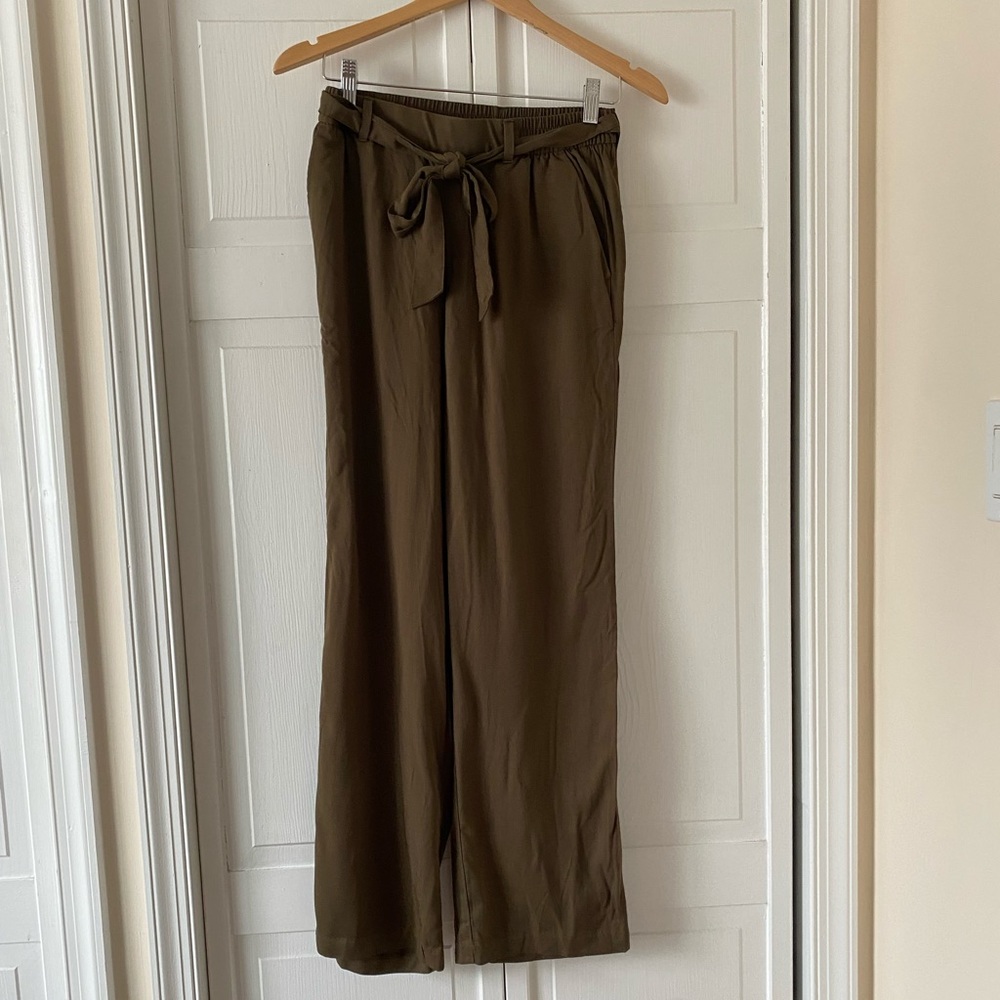 OLD NAVY tie-high waist pants